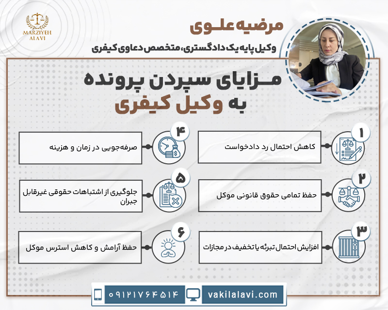 مزایای سپردن پرونده به وکیل کیفری